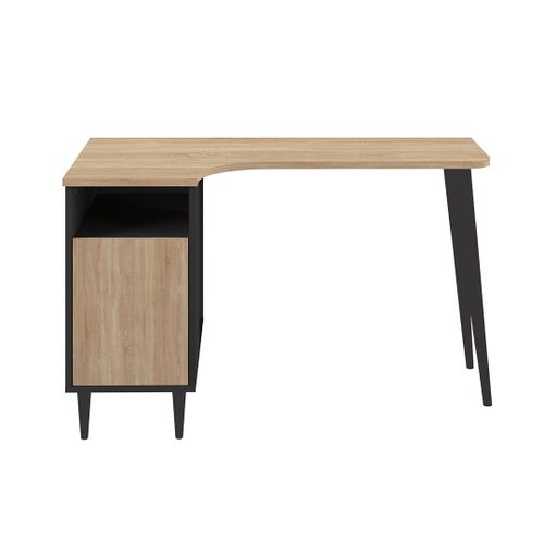 Bureau Nook Noir Et Chêne Naturel - Temahome