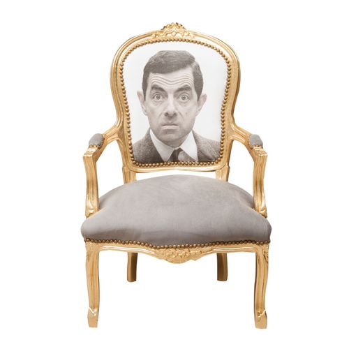 Fauteuil Louis Xvi De Style Français, En Hêtre Massif, Sculpté Et Fini À La Main Avec Patine En Feuille D'or. As