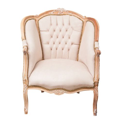 Fauteuil Louis Xvi De Style Français En Hêtre Massif L80xpr82xh94 Cm