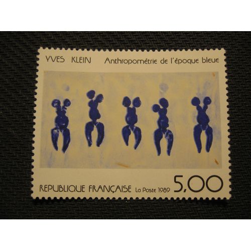 Timbre "Yves Klein - Anthropométrie De L'époque Bleue" 1989 - Y&t 2561