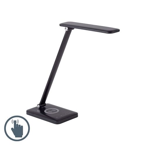 Paul Neuhaus Design Lampe De Table / Lampe Ã¡ Poser / Luminaire / Lumiere / ÃClairage Design Noire Avec Led Avec Variateur Tactile - Tina Plastique Noir Oblongue / Lampe De Lecture / Intã©Rieur / Salon Led (Non Remplaã§Able) Max. 1 X 5 Watt