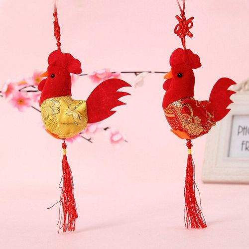 Pendentif Petit Poulet En Peluche, Vent De Chine, 8cm, 1 Pièce, Petites Poupées En Peluche Coq Coq, Jouet Pour Enfants, Cadeaux De Décoration De Nouvel An Et De Mariage