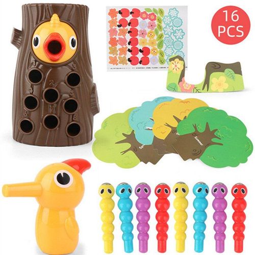 Jouet Magnétique En Bois Pour Enfants, Jeu En Forme De Pic, Attrape-Ver, Animal, Bébé, Pêche, Insecte, Cadeau D'anniversaire Pour Tout-Petits