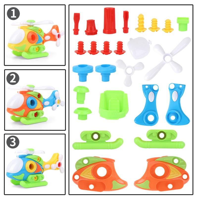 Jouet De Construction De Dinosaure Pour Enfant, Bricolage, Vissage, Assemblage D'avion, Moto, Train, Modèle De Garçon, Ensemble De Jouets Montessori, Puzzle, Écrou, Block Stoys