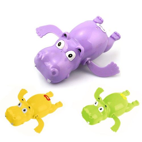 Jouets De Bain Pour Enfants, 1 Pièce, Dessin Animé, Animaux, Horloge, Jeu D'eau Amusant Coloré, Hippopotame, Crocodile, Hippocampe