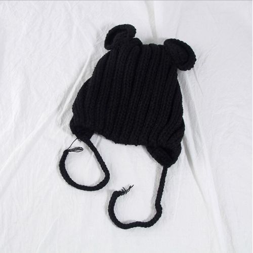 Chapeau En Laine Pour Bébé, Couvre-Chef Chaud Avec Oreilles D'ours, Accessoires Pour Enfants, Garçons Et Filles, Mode Automne Hiver 2021
