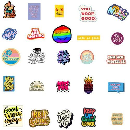 Autocollant De Citations Inspirantes, Graffitis, Pour Réfrigérateur, Guitare, Ordinateur Portable, Moto, Diy Bricolage