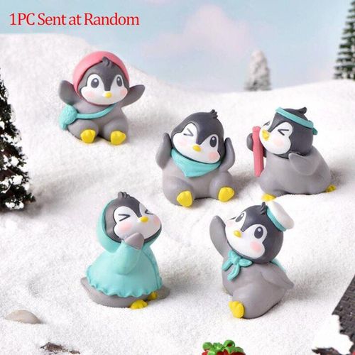 Petite Statue De Pingouin Miniature, Jolie Et Amusante, Pour Décoration De Jardin Féerique, De Gnomes, De Mousse, De Terrariums