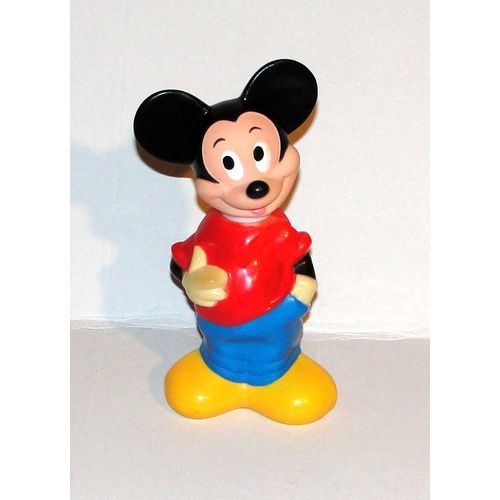 Figurine Mickey Vintage Ancien Contenant De Bain Disney 23 Cm