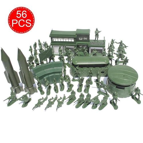 Blocs De Construction De Figurines Militaires, Jouets De Table En Plastique Militaire Pour Enfants, Jouets De Collection De Sable