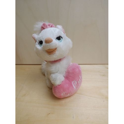 Doudou Peluche Chat Marie Coeur Rose So Cute! Disney