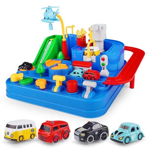 Jeu De Piste De Train Pour Enfants, Nouveau Jouet Montessori Pour Garçons Et Filles, Cadeaux De Noël, Voitures De Course, Aventure Mécanique, Jeu De Table