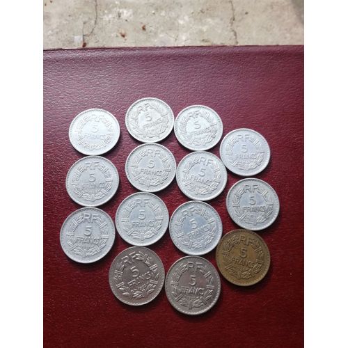 5 Francs Lavrillier Lot De 14 Monnaies Differentes