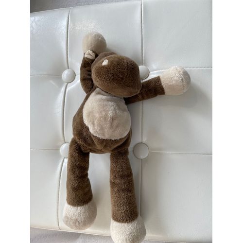 Doudou Peluche Nicotoy Marron Et Beige Hippopotame Petit Model
