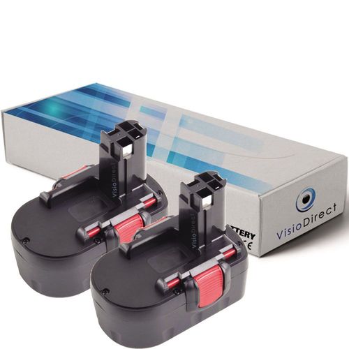 Lot de 2 batteries pour Bosch GHO 14.4V - Visiodirect -H rabot sans fil 3000mAh 14.4V - Visiodirect -
