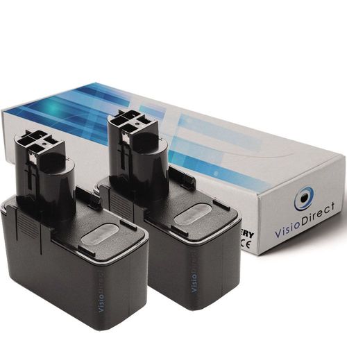 Lot de 2 batteries pour Bosch GLI lampe sans fil 12V - Visiodirect - 3000mAh 12V - Visiodirect -