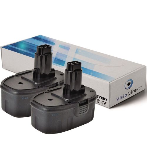 Lot de 2 batteries pour DEWALT DCG411KL scie à chantourner 3000mAh 18V - Visiodirect -