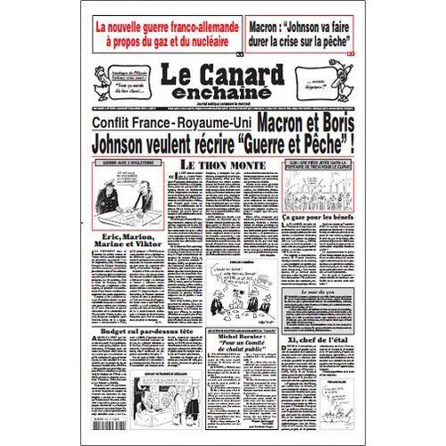 Le Canard Enchainé N° 5269 "Marcon Et Boris Johnson Veulent Récrire "Guerre Et Pêche" !"