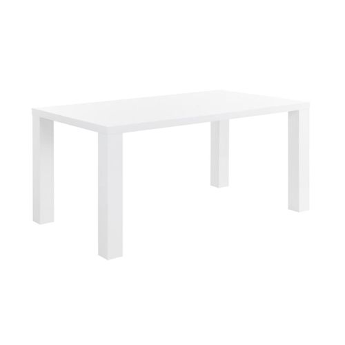 Table À Manger Monica - 6 Couverts - Mdf Laqué Blanc