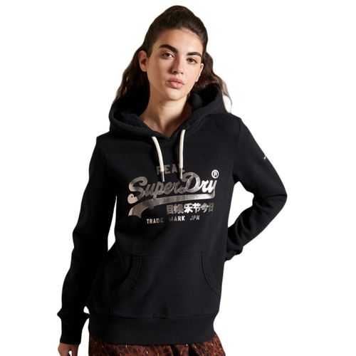 Sweat Superdry Vintage Logo Femme Noir