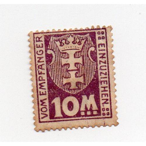 Allemagne- 1 Timbre Taxe- Armoiries- 10m- Année 1923