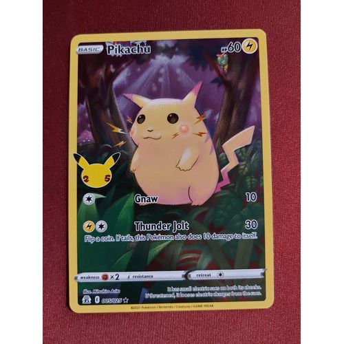 Carte Pokemon Anglaise - Pikachu 005/025 (Pikachu) - Edition Célébrations 25 Ans - Celebrations