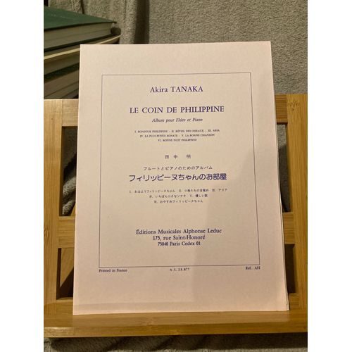 Akira Tanaka Le Coin De Philippine Pour Flute Et Piano Partition Éditions Leduc