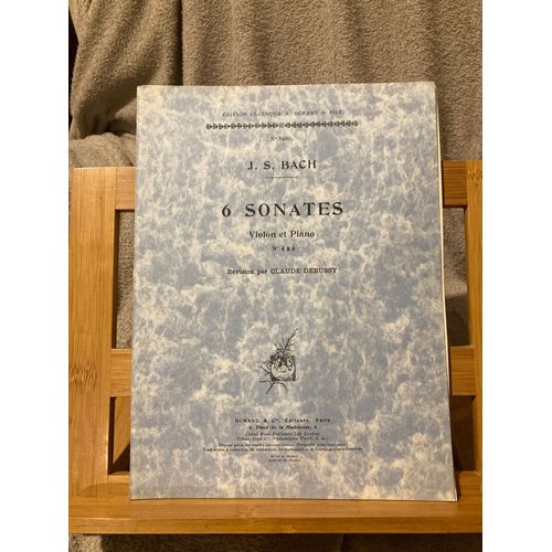 J.-S. Bach Sonates Pour Violon Et Piano 4 À 6 Partition Durand Rev. Debussy