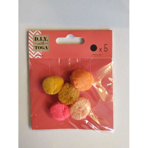 Pompons X 5 En Laine Toga