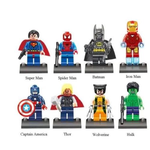 16 Pièces Les Avengers 4 Blocs De Construction Mini Briques Super Héros  Hulk Ironman Figurines Compatible avec Lego Jouets Pour Enfants