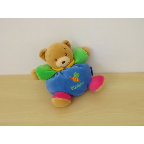 Doudou Ours Boule Bleu Abeille Kaloo