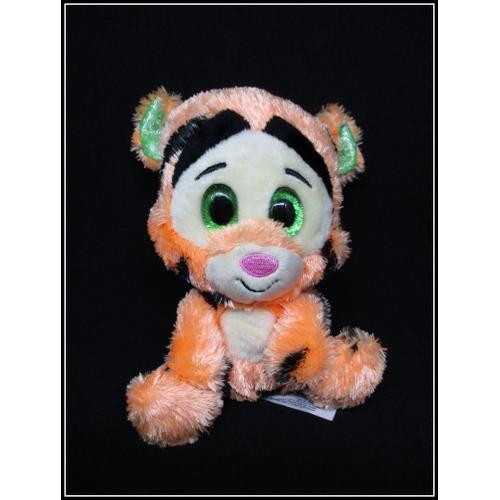 Peluche Tigrou Disney Nicotoy Glitzies Gros Yeux Vert - 15 Cm