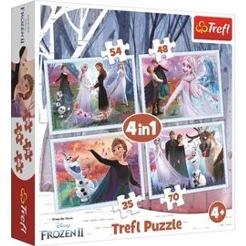Puzzles 4 En 1 - Frozen Il - La Reine Des Neiges 2 - 35, 48, 54 Et 70 Pièces