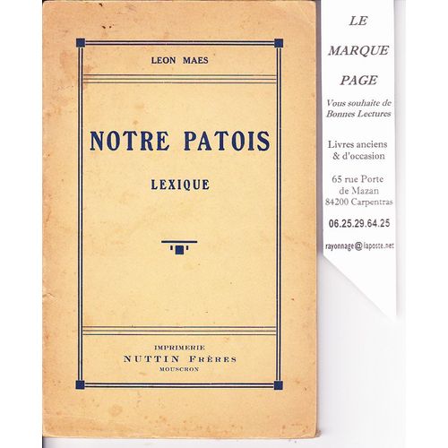Notre Patois - Lexique