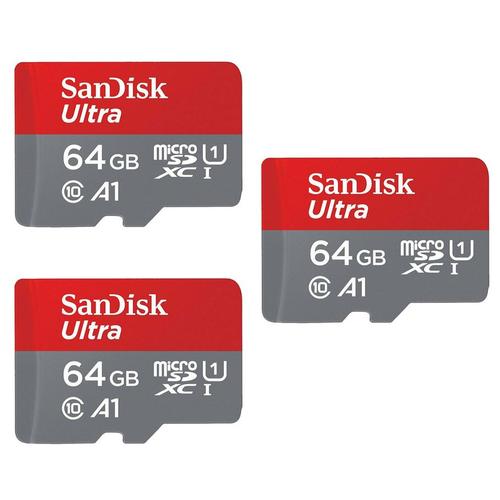 Paquet De Deux Carte mémoire SDXC SanDisk Extreme PRO 64 Go jusqu'à 170  Mo/s, UHS-I, Classe 10, U3, V30 - 2PCS/PACK