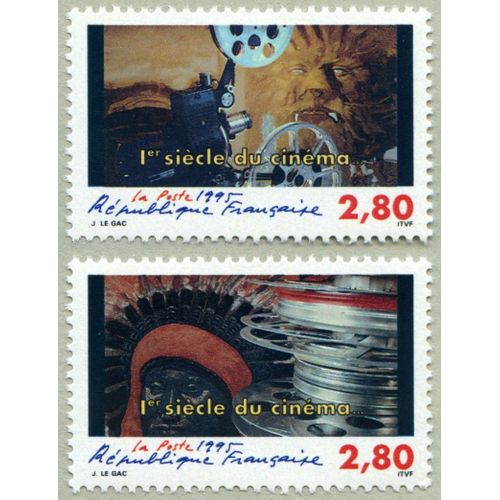 France 1995, 1er Siècle Du Cinéma Très Beaux Timbres Neufs** Luxe Yvert 2921 La Bête Et 2922 L' Indien.