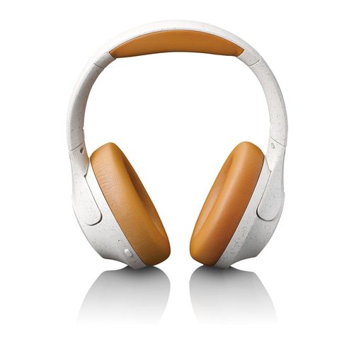 Lenco HPB-830GY - Casque sans fil Bluetooth avec réduction de bruit active et microphones intégrés - Gris/Blanc