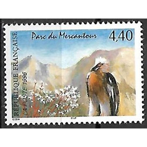 Timbre France 1996 Neuf** 2999 - Parc Du Mercantour "Gypaète Barbu Et Saxifrage)