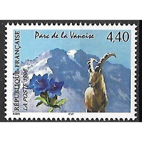Timbre France 1996 Neuf** 2998 - Parc De La Vanoise (Bouquetin Et Gentiane Bleue)
