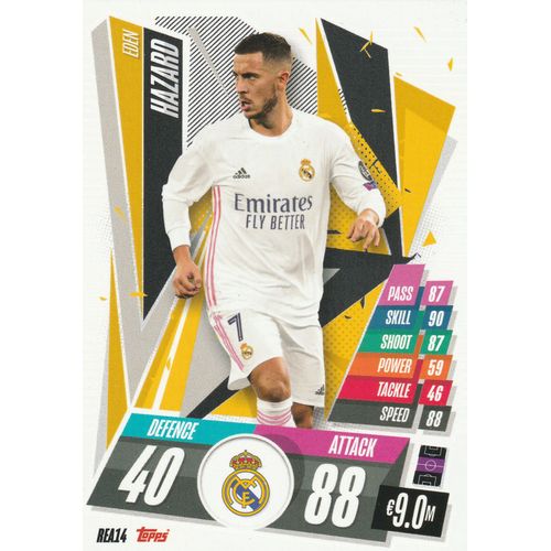 Rea 14 - Catre Foot Topps - Match Attax - Uefa Champions League 2020 / 2021 - Eden Hazard - Real Madrid