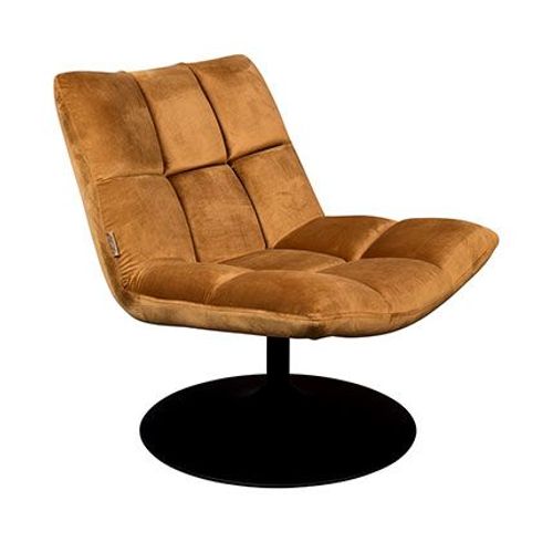 Fauteuil Lounge 66x81x78 Cm En Tissu Velours Or- Chairbar