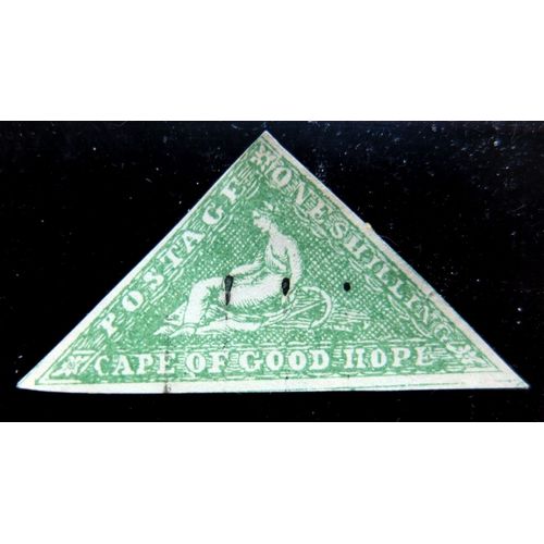 Timbre Cap De Bonne Espérance One Shilling Vert Émeraude N°10