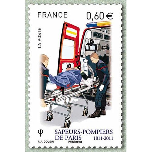Timbre De 2011 Sapeurs-Pompiers De Paris 1811-2011 Secours D'urgence N° 4584