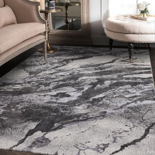 Tapis Entrée 80x150 Tissé Beige Et Gris Clair Rectangle Motif Géométrique