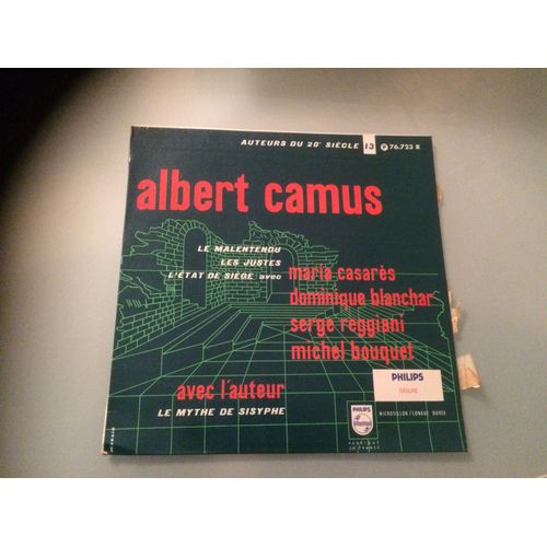 Disque 25 Cm "Albert Camus"