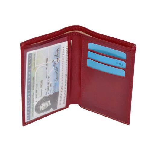 Porte carte d'identité porte feuille en cuir réf FA323 (3 couleurs