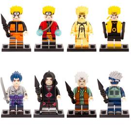 Naruto Figurine Action 8pcs Naruto Sasuki Utachi Bloc de Construction jouet  Compatible avec Lego Jouet Pour Enfans