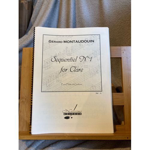 Gérard Montaudouin Sequential N°1 For Clare Partition Flute Guitare Ed Notissimo