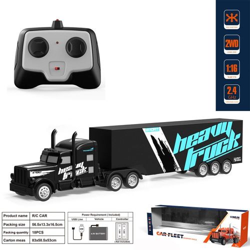Voiture Rc Rb1901-Rb1906 1/16g 2wd 15 Km/H, Camion De Transport Télécommandé, Modèle Rtr, Jouets D'ingénierie Pour Enfants, 2.4