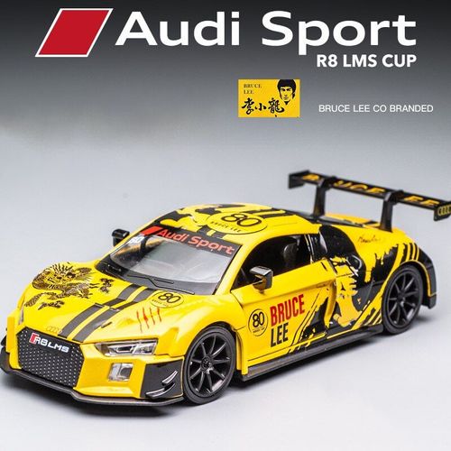 Véhicule En Métal Moulé Sous Pression Audi R8, Collection De Jouets Pour Garçon, Cadeau De Noël, Décoration De Bureau Et De Maison, 1/32